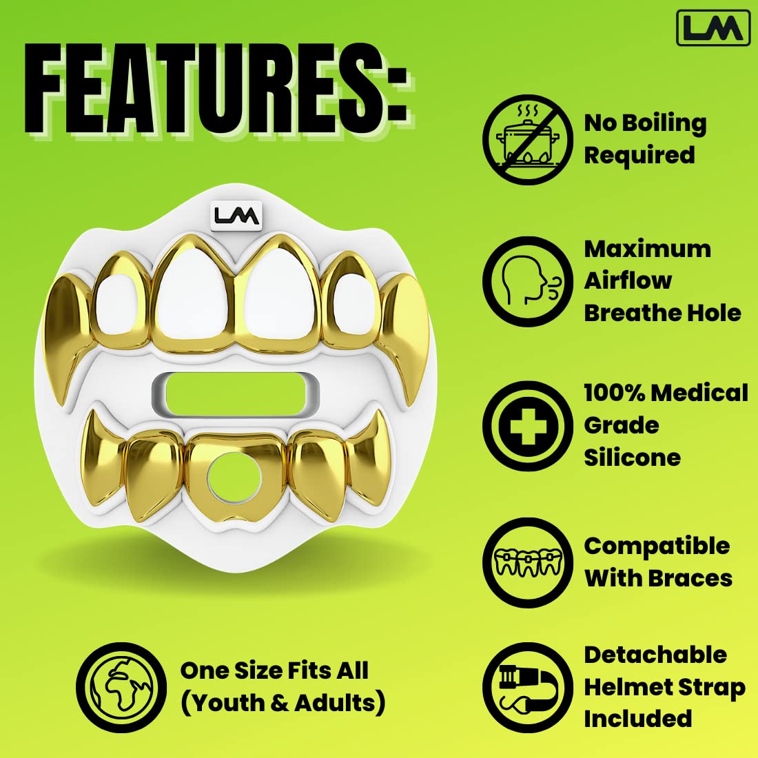 Amazon.com: Loudmouth Football Mouth Guard for Youth & Adult - 3D